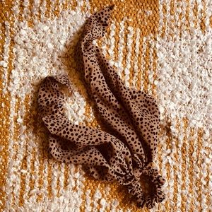 Leopard print srunchie with scarf